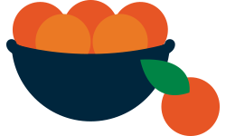 bowl of oranges icon