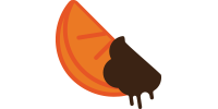 chocolate-dipped orange slice icon