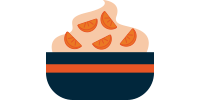 orange slices in yogurt icon