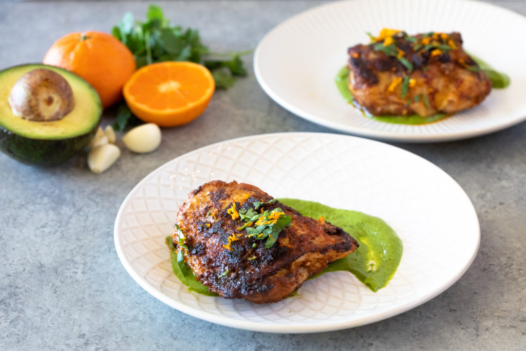 Peruvian Roasted Chicken Thighs with Tangy Citrus Sauce - LGS Specialties