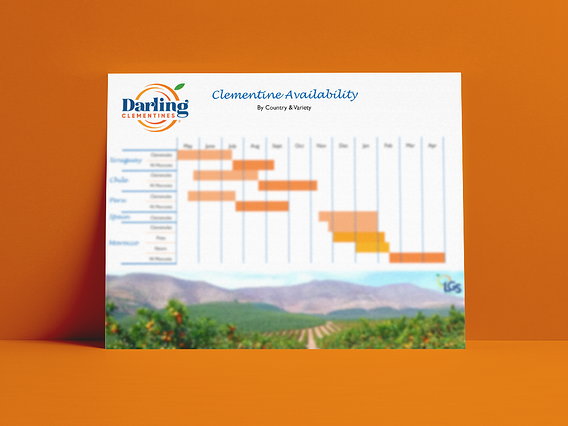 Clementine availability chart